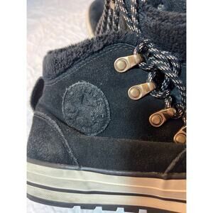 W's Black Converse All Star suede hi top fleece lined  sz.‎ 9